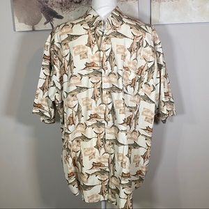 Crossings Short Sleeve Button Up Fishing Shirt